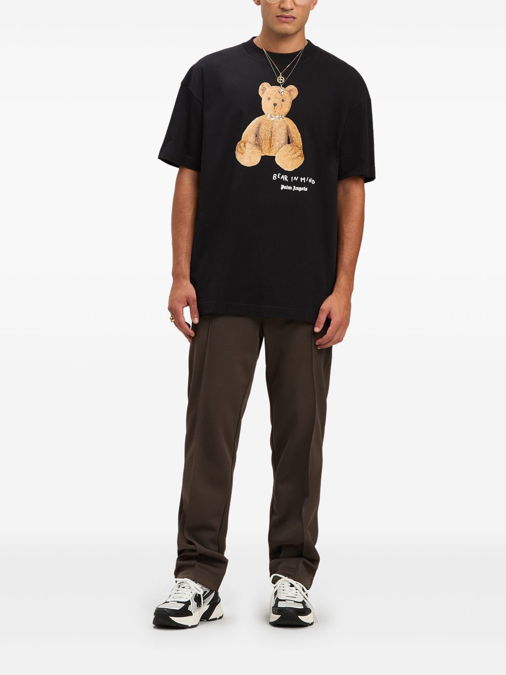 Palm Angels T-Shirts And Polos Black Cotton
