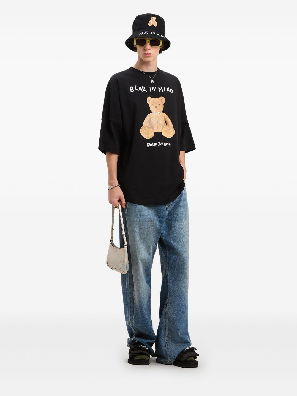 Palm Angels T-Shirts And Polos Black Cotton