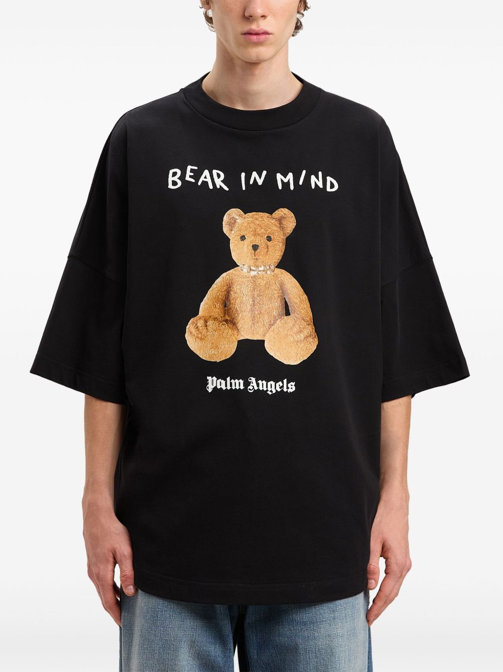 Palm Angels T-Shirts And Polos Black Cotton