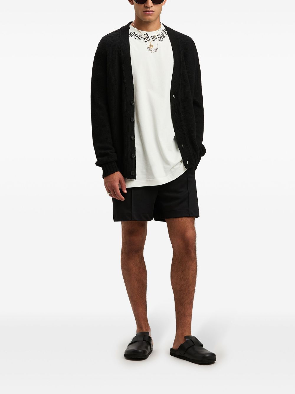 Palm Angels Shorts Black Polyester