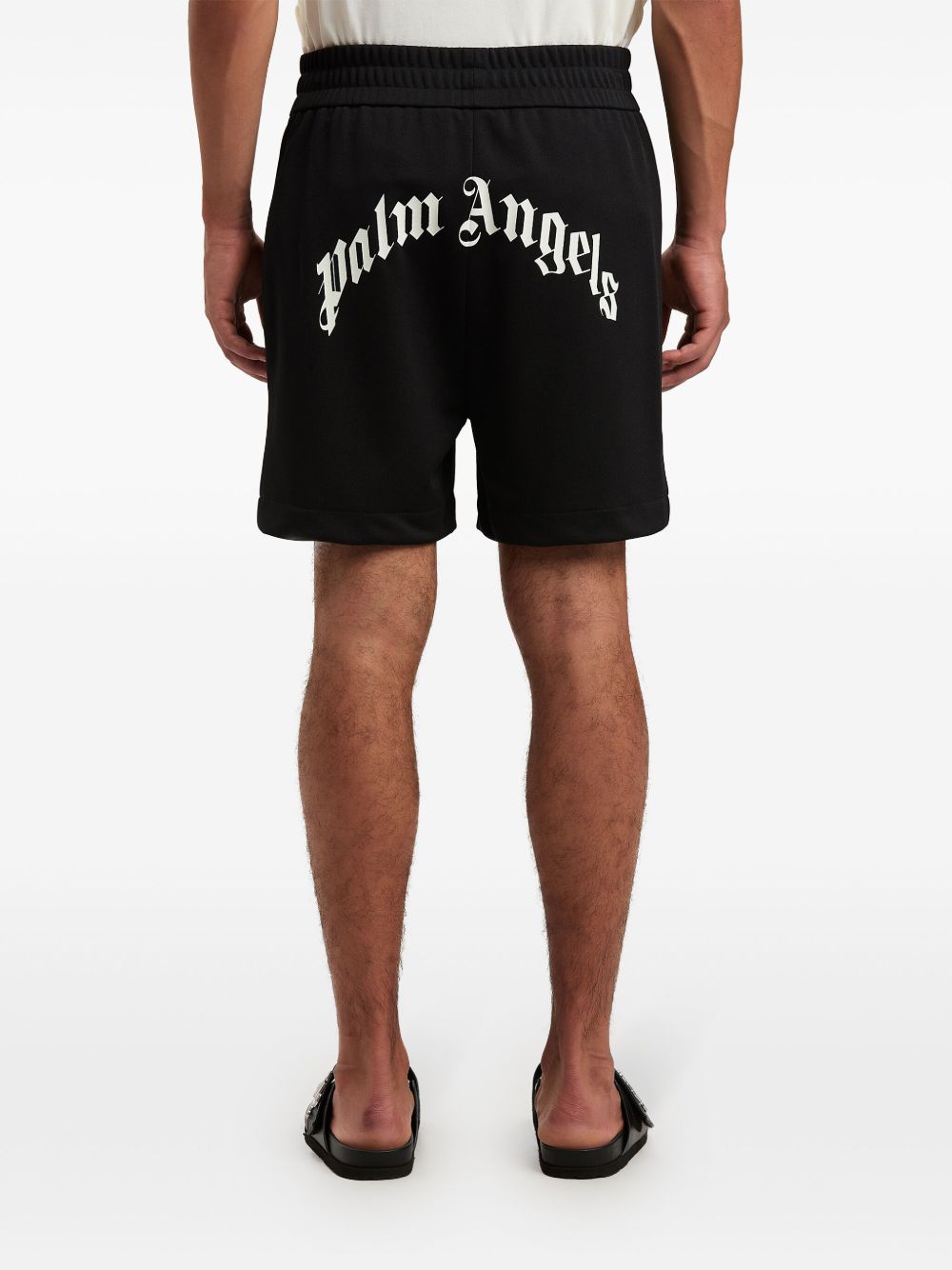 Palm Angels Shorts Black Polyester