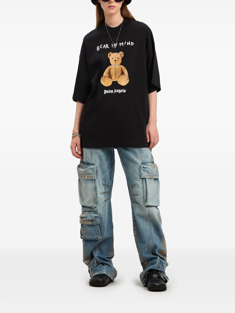 Palm Angels T-Shirts And Polos Black Cotton