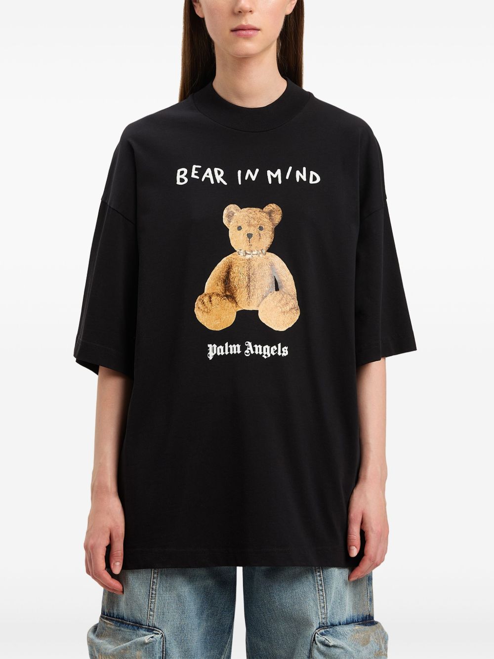 Palm Angels T-Shirts And Polos Black Cotton