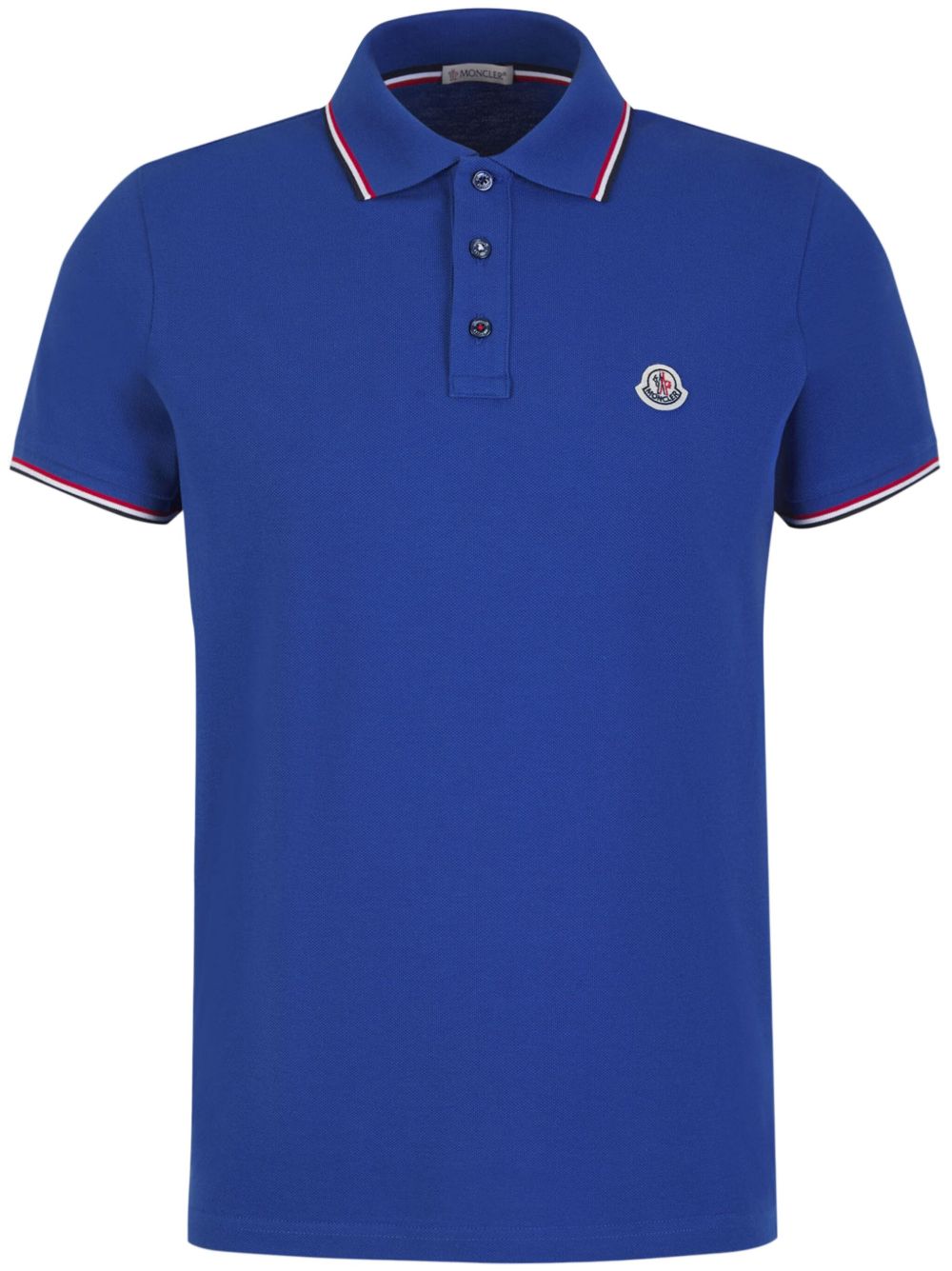 Moncler T-Shirts And Polos Blue Natural (veg)->cotton100.0 %