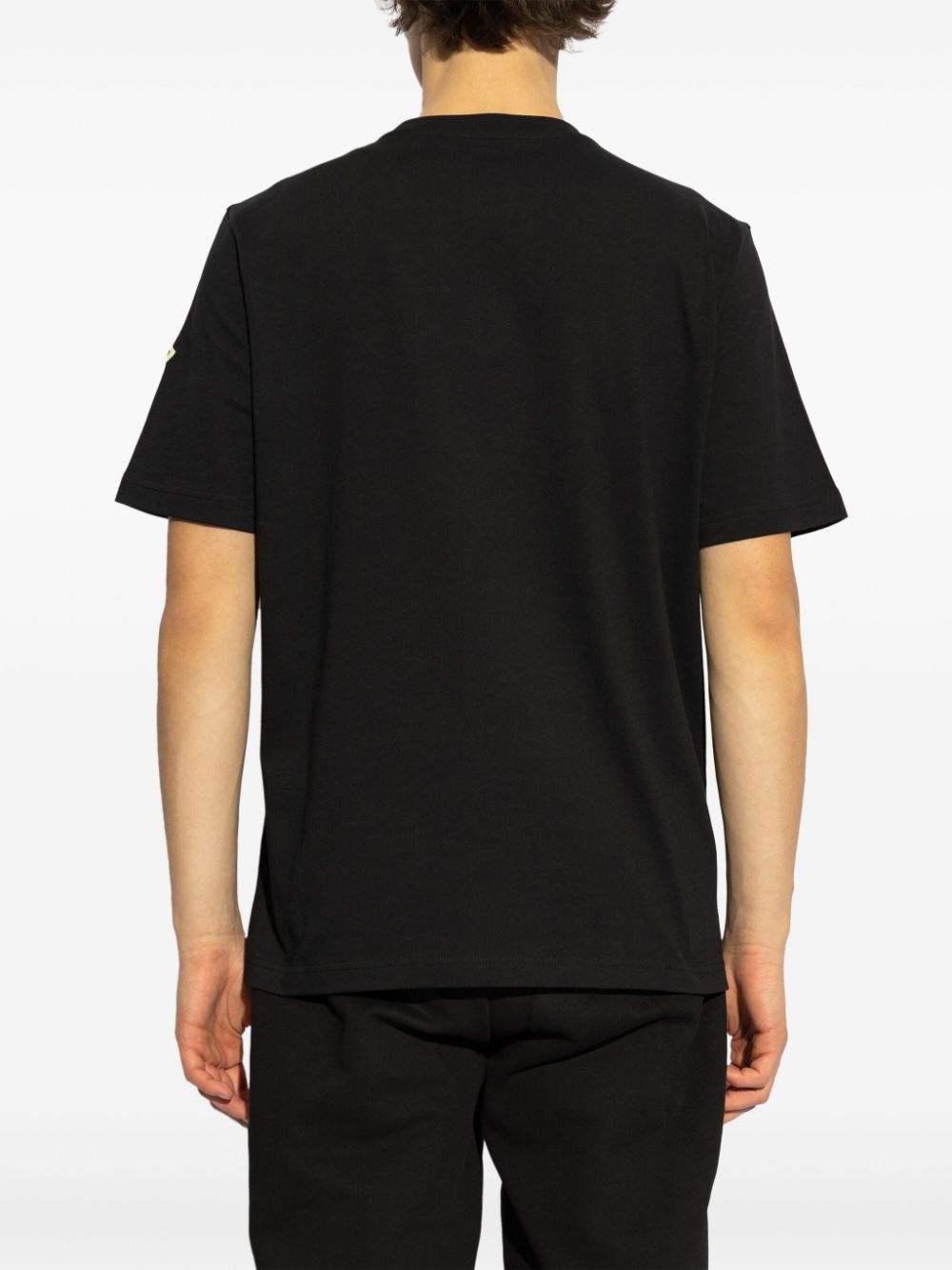Moncler T-Shirts And Polos Black Cotton