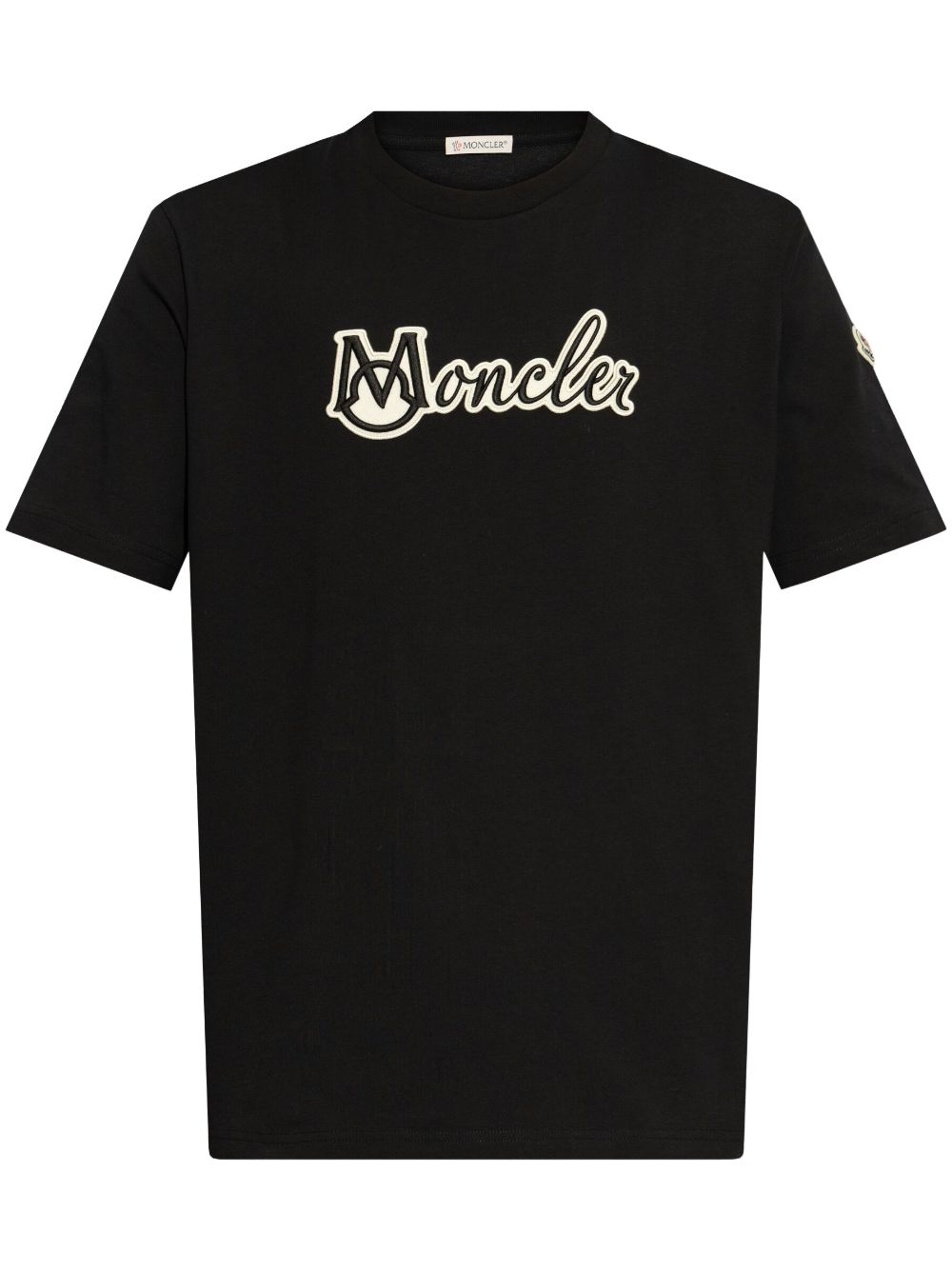 Moncler T-Shirts And Polos Black Cotton