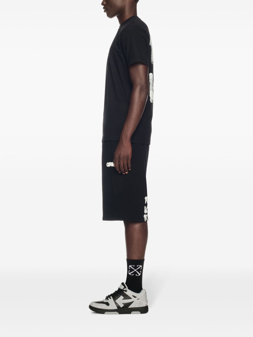 Off White T-Shirts And Polos Black Cotton