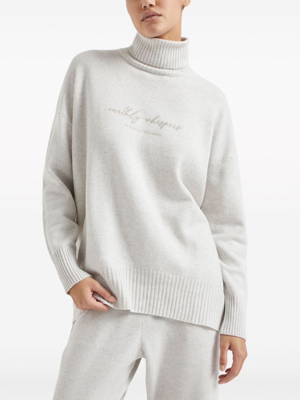 Brunello Cucinelli Sweaters Grigio Chiaro Virgin Wool