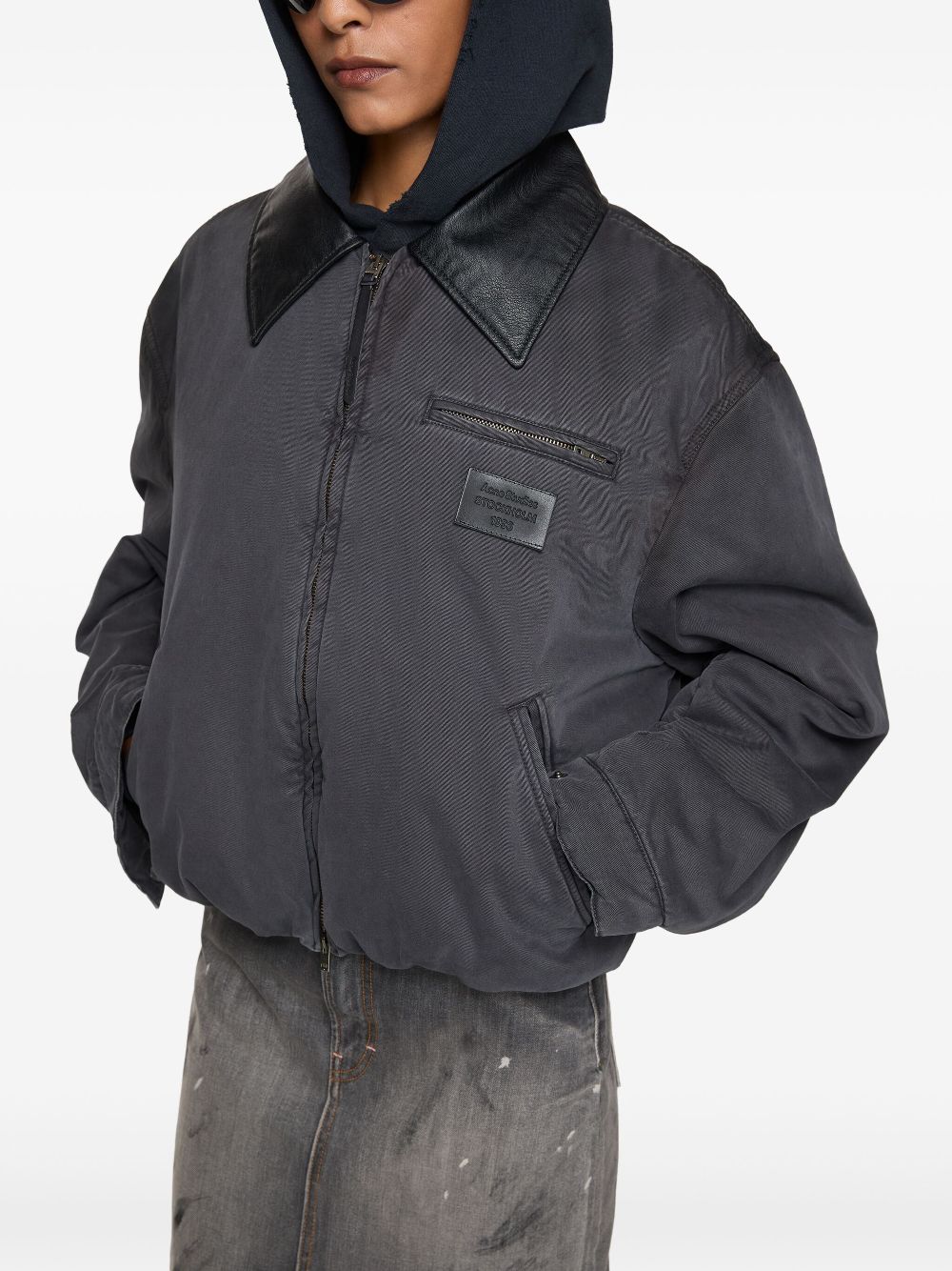 Acne Studios Coats Grey Outer: Calf Leather
