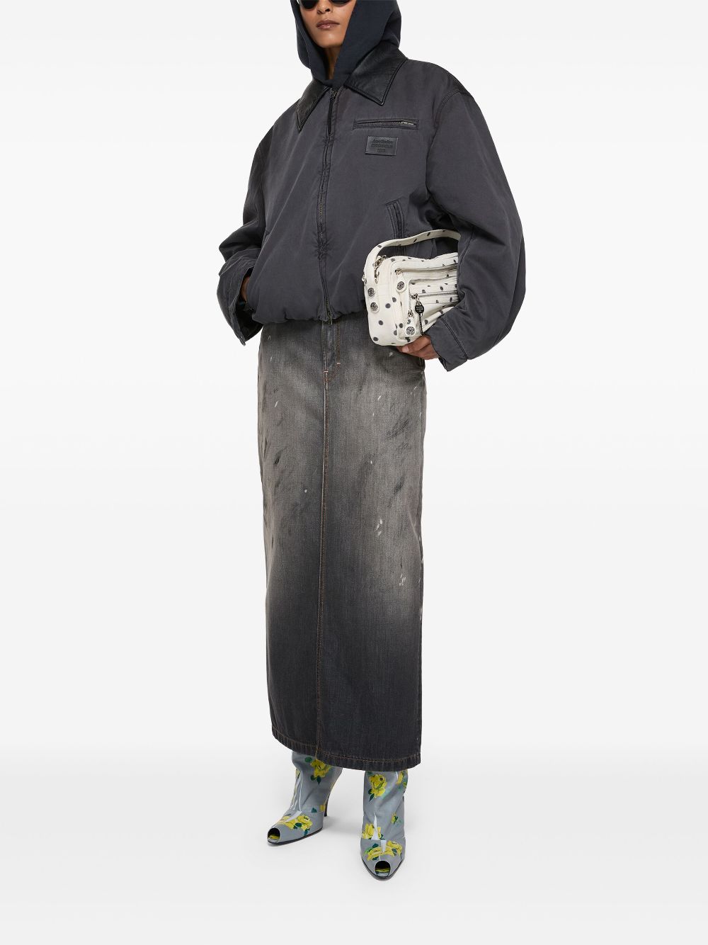 Acne Studios Coats Grey Outer: Calf Leather