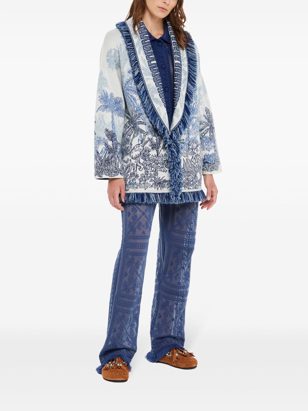 Alanui Sweaters Blue Wool