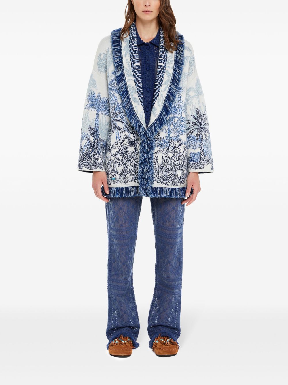 Alanui Sweaters Blue Wool