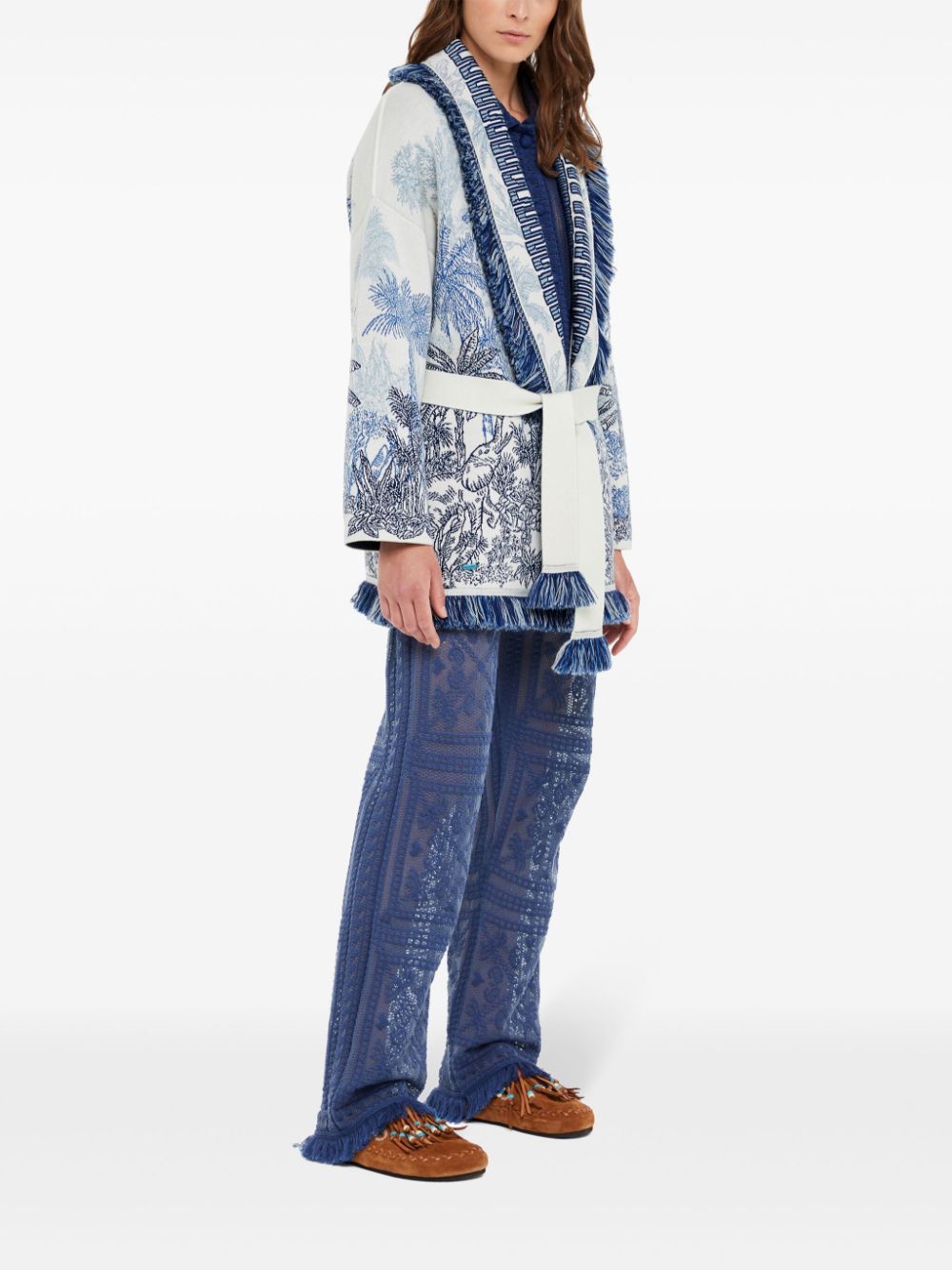 Alanui Sweaters Blue Wool