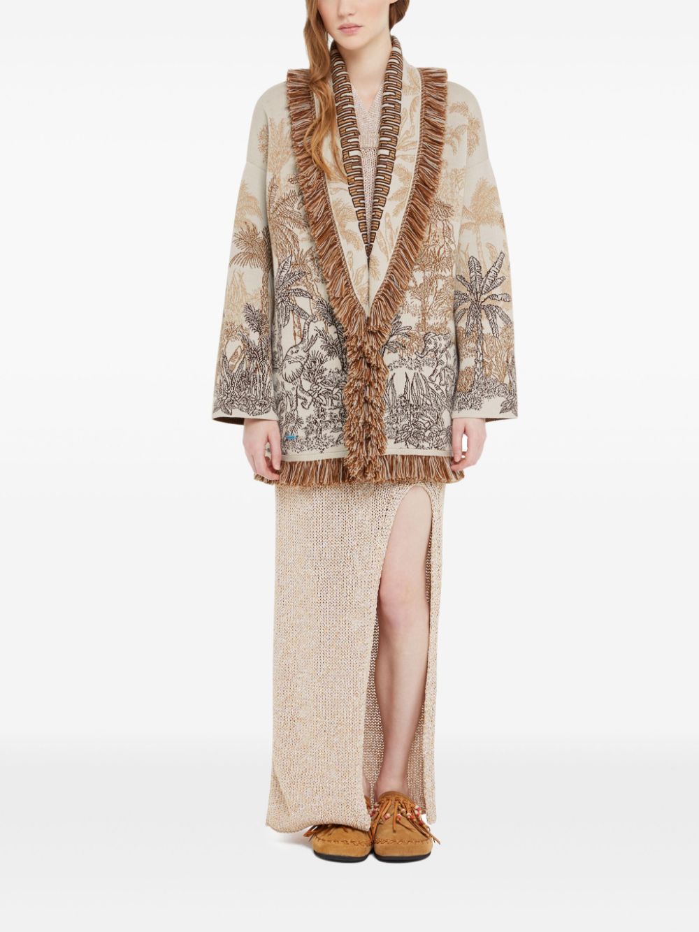 Alanui Sweaters Beige Cotton