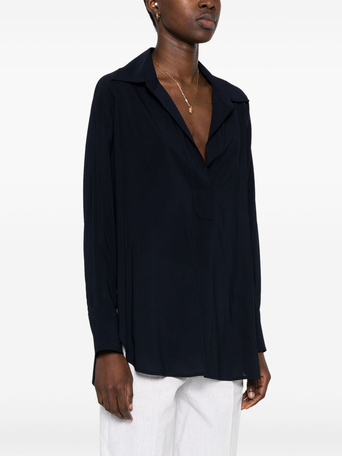 Alberto Biani Shirts Blue Viscose Elastane