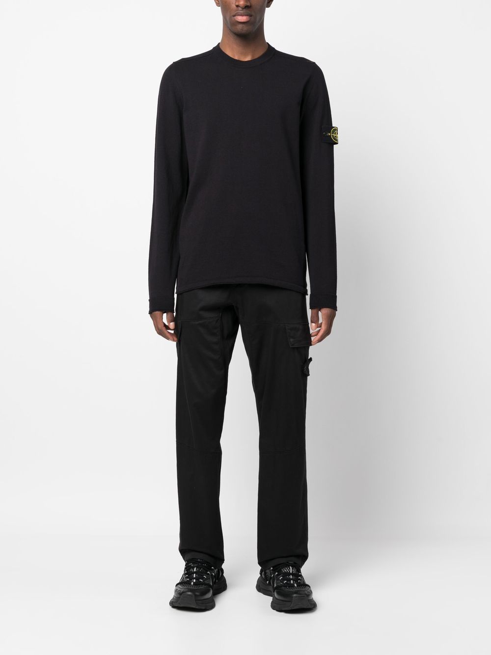 Stone Island Sweaters Blue Cotton