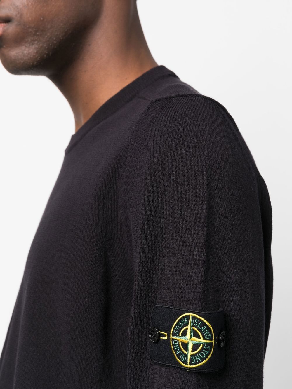 Stone Island Sweaters Blue Cotton
