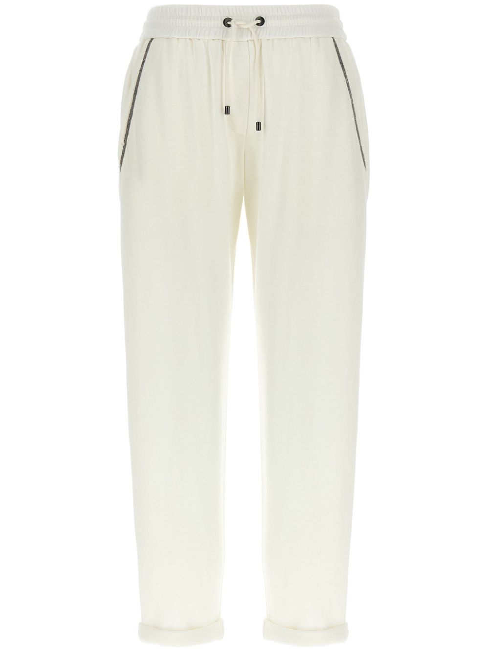 Brunello Cucinelli Trousers Bianco Cotton