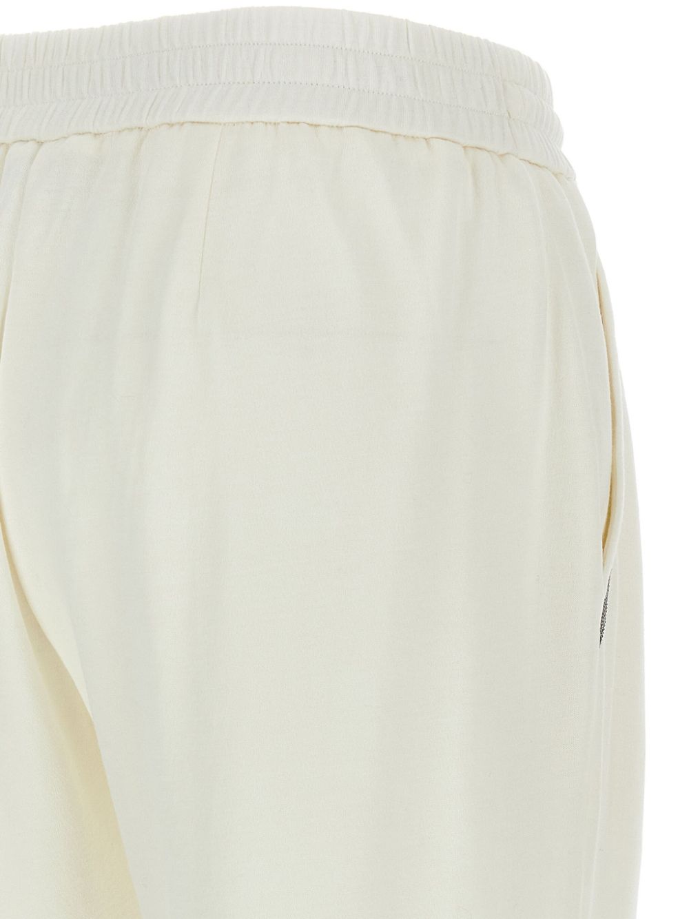 Brunello Cucinelli Trousers Bianco Cotton