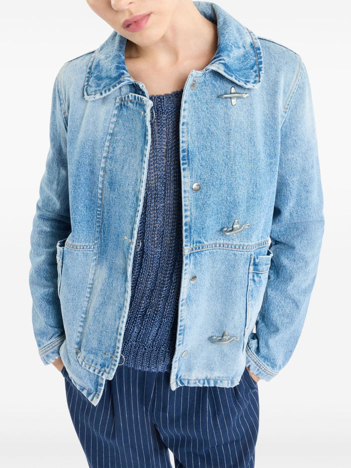 Fay Coats Clear Blue Cotton