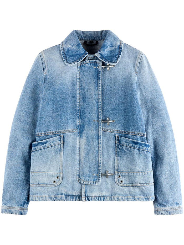 Fay Coats Clear Blue Cotton
