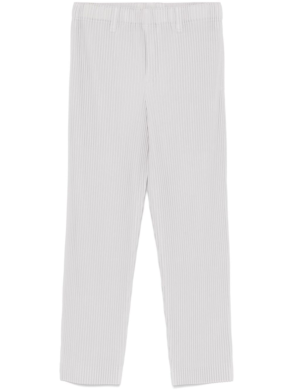Homme Plisse Issey Miyake Trousers Light Grey Polyester