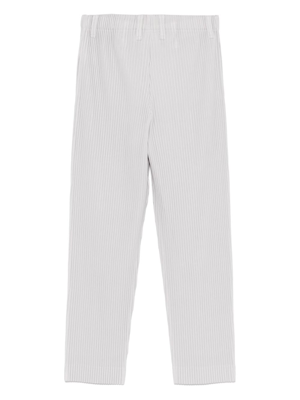 Homme Plisse Issey Miyake Trousers Light Grey Polyester