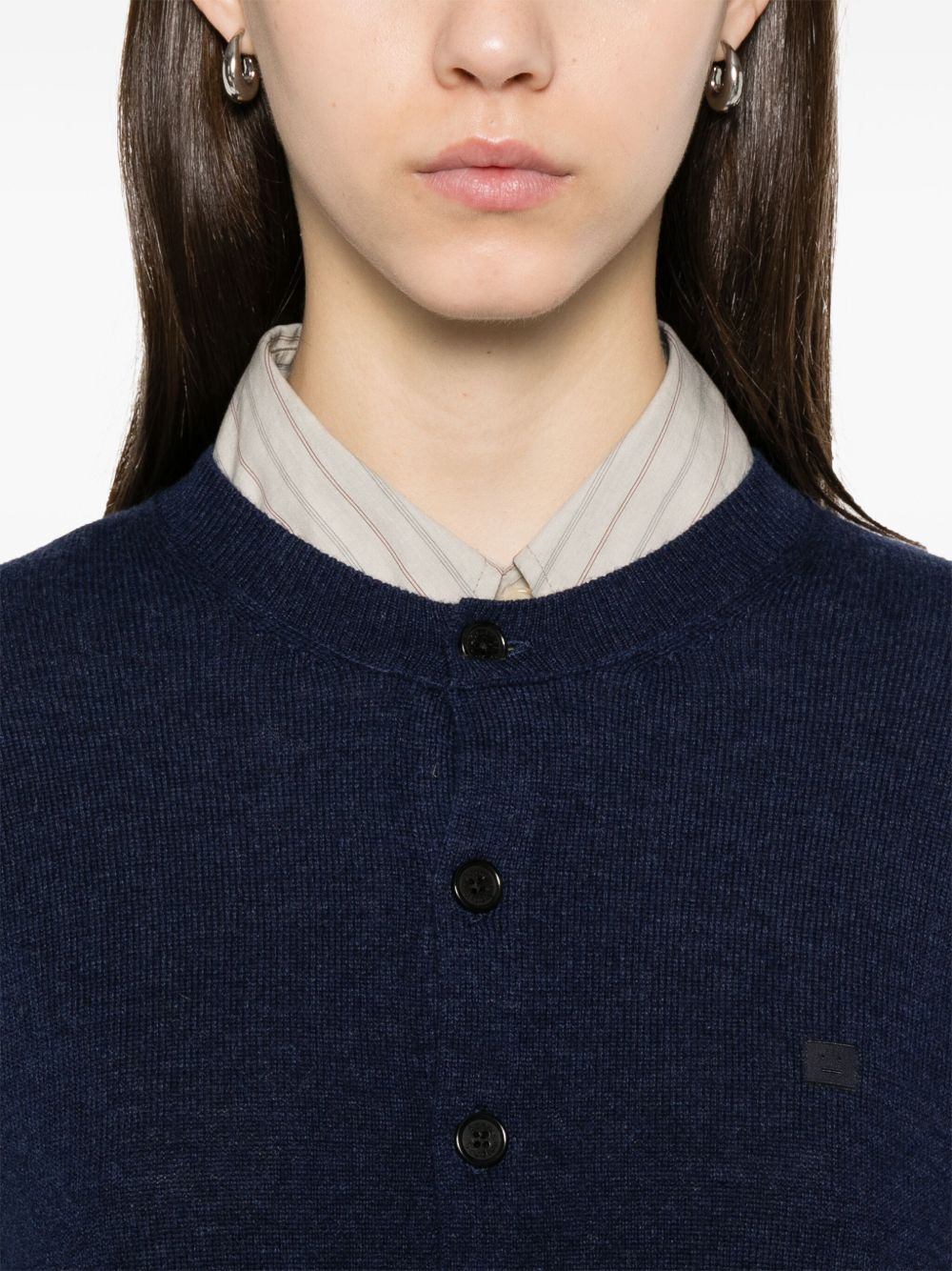 Acne Sweaters Blue Wool Yak