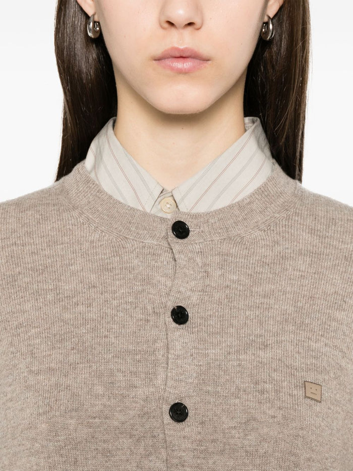 Acne Sweaters Beige Wool Yak
