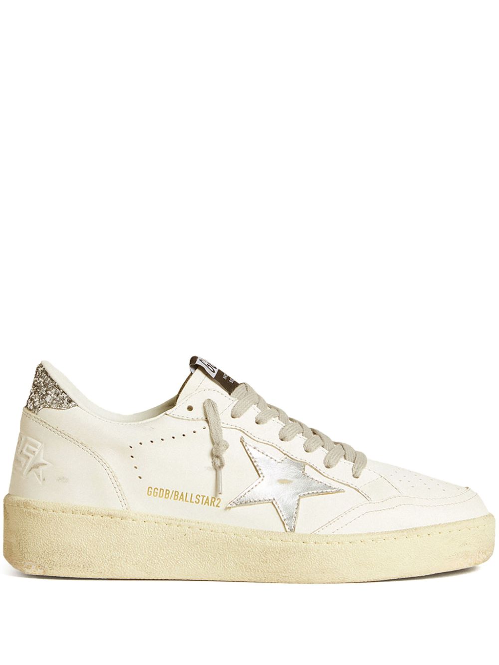 Golden Goose Sneakers Silver Leather