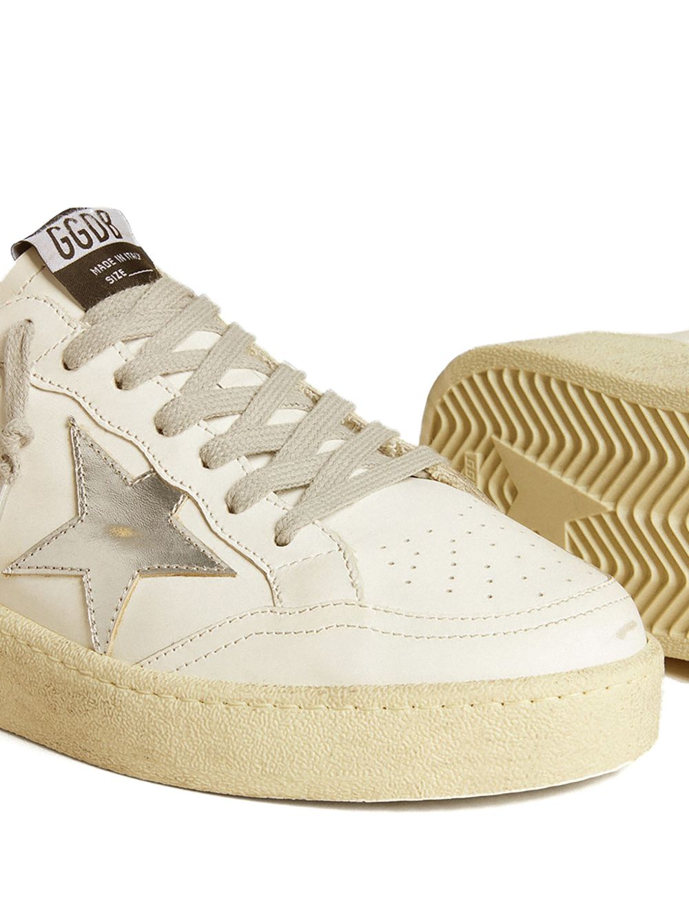 Golden Goose Sneakers Silver Leather