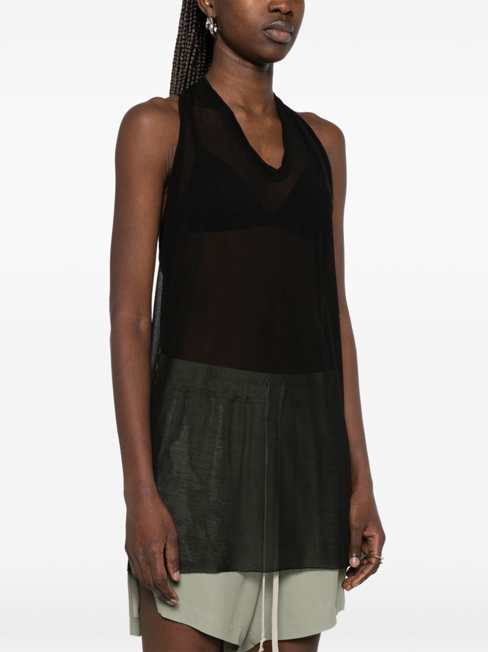 Rick Owens Top Black Fsc Viscose