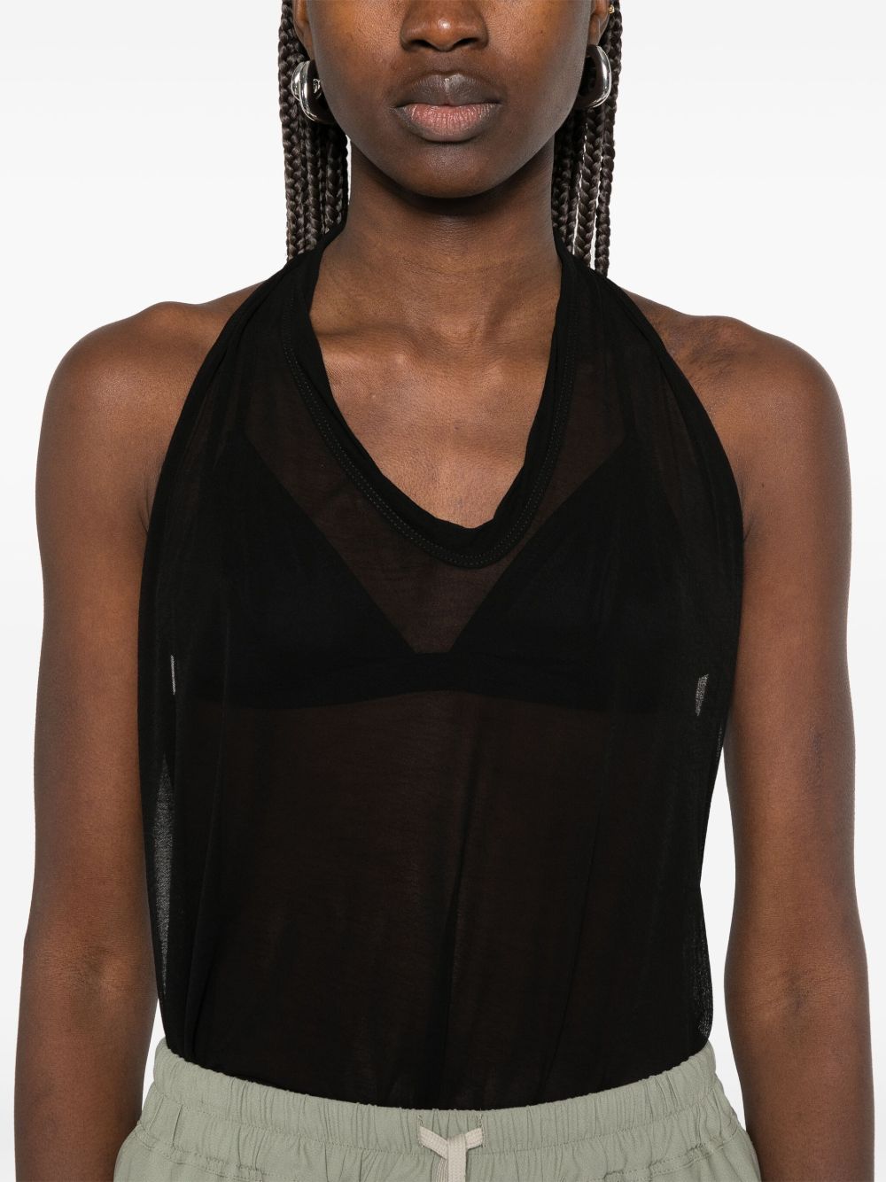 Rick Owens Top Black Fsc Viscose
