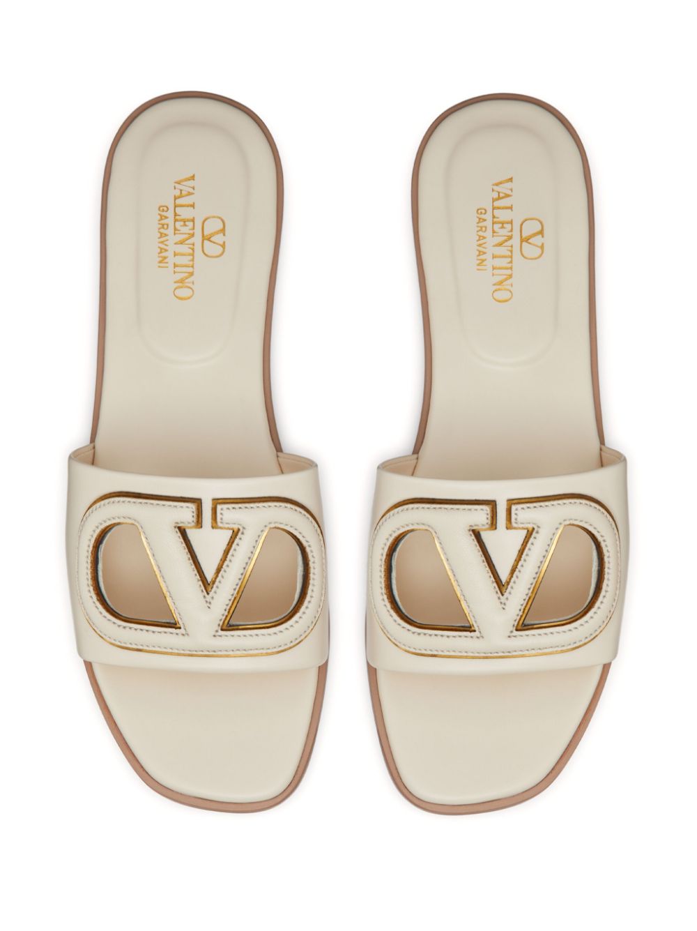 Valentino Garavani Sandals Ivory Lamb Skin