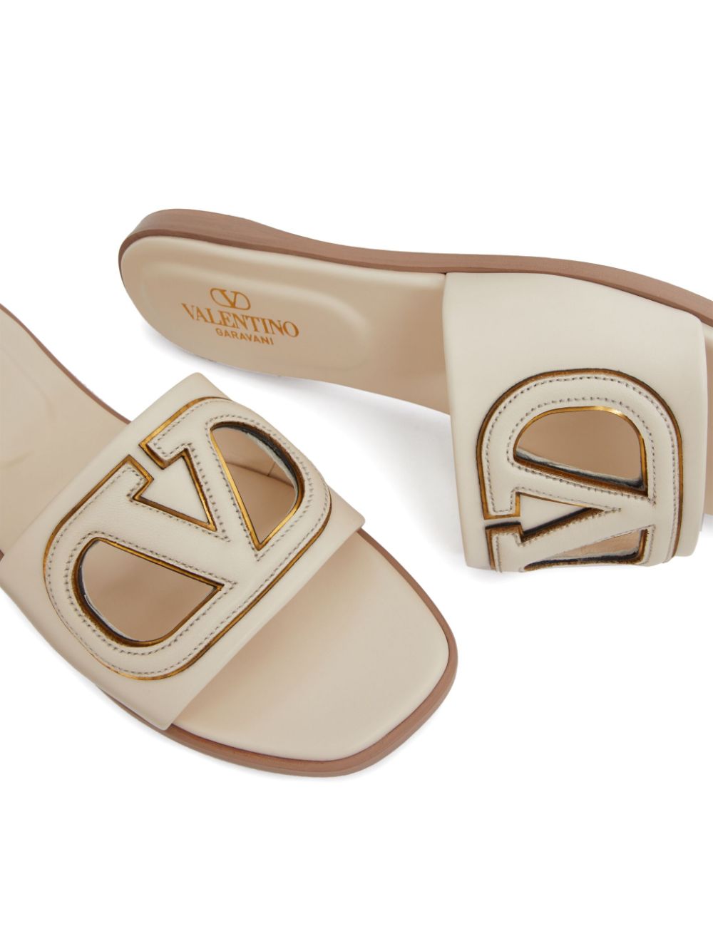 Valentino Garavani Sandals Ivory Lamb Skin