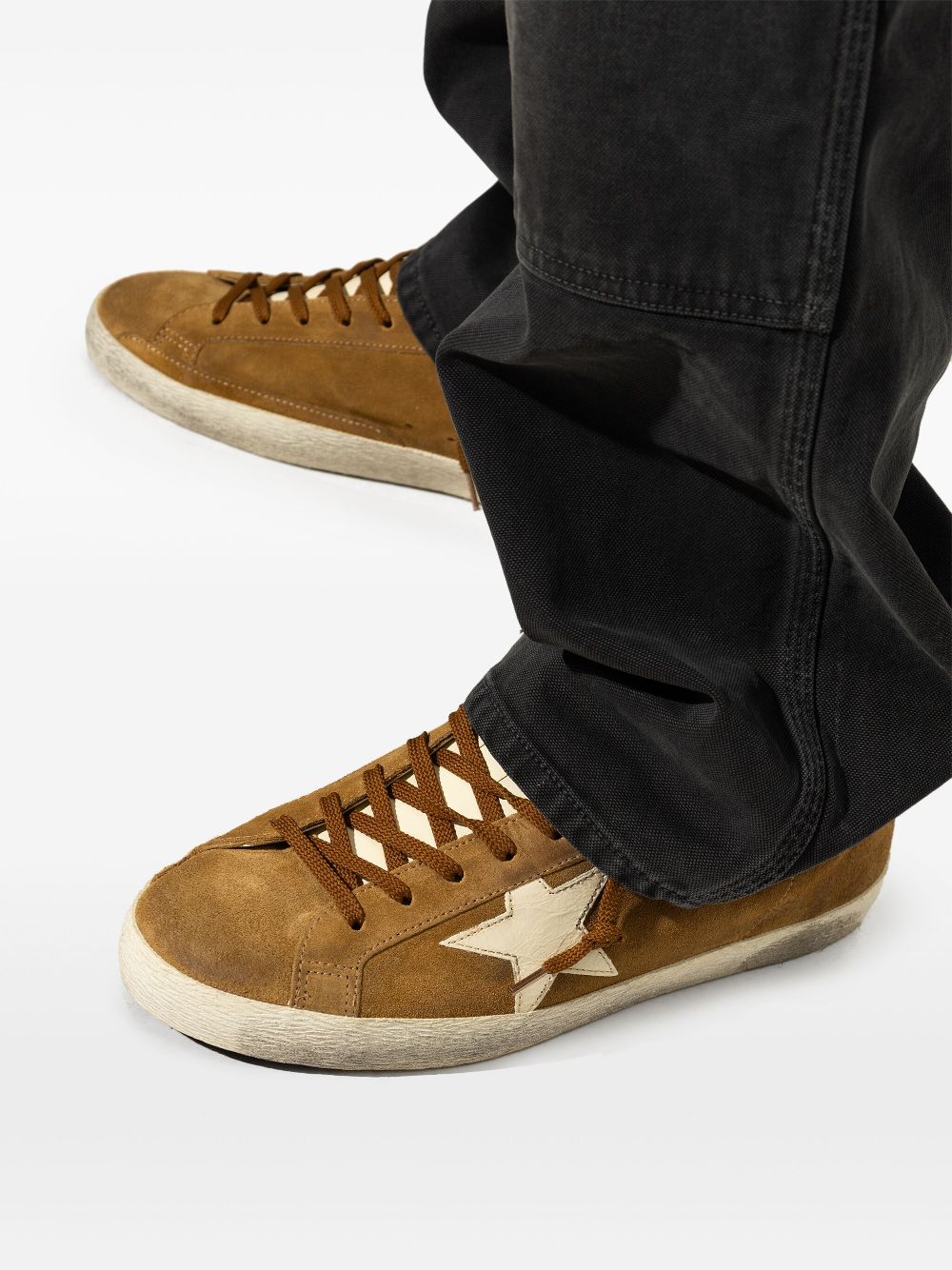 Golden Goose Sneakers Brown Calf Leather