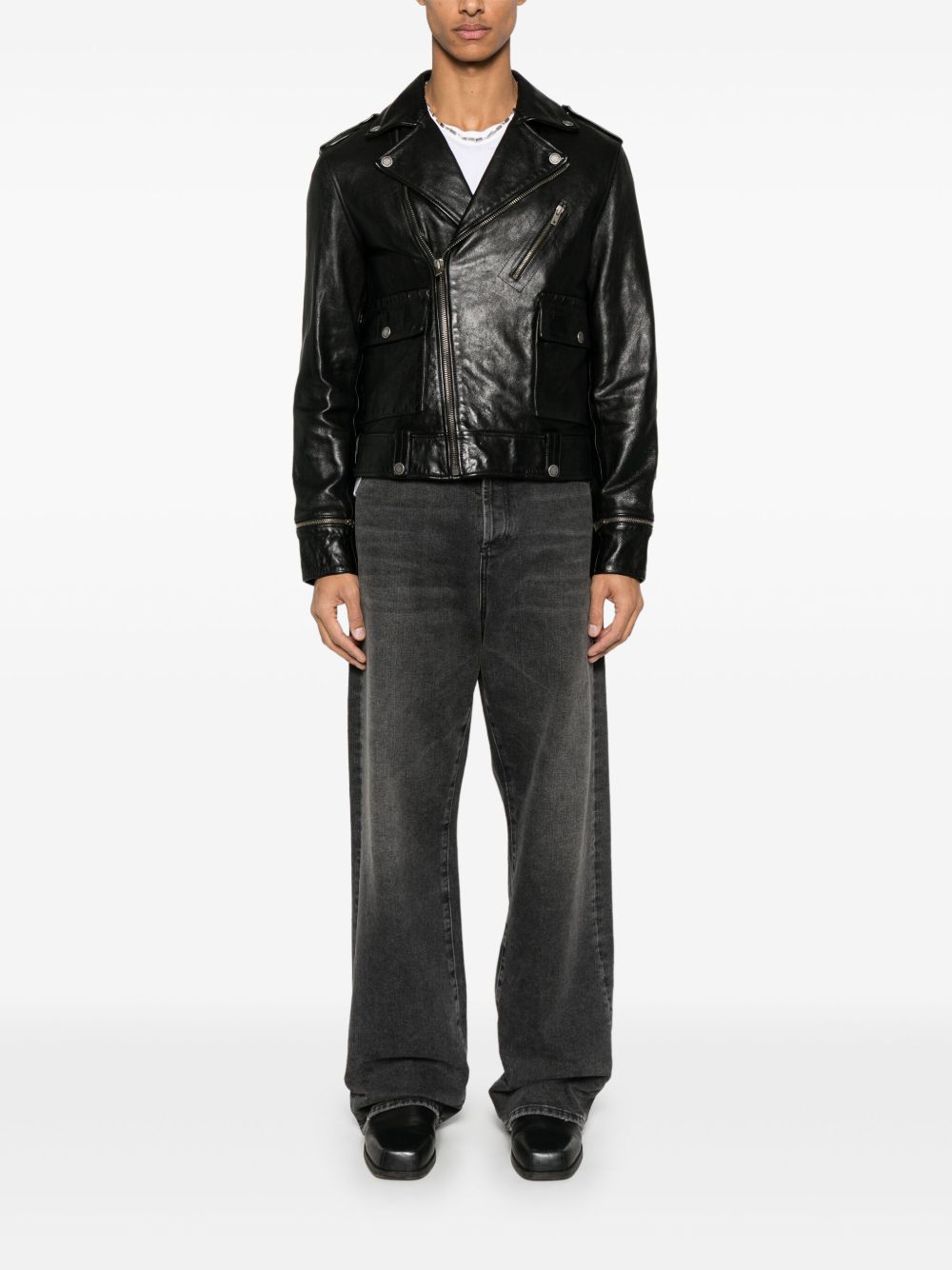 Golden Goose Jackets Black Lamb Leather