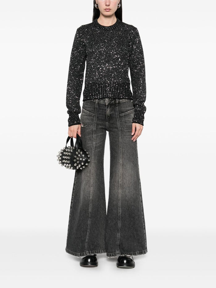 Golden Goose Sweaters Black Polyester Wool