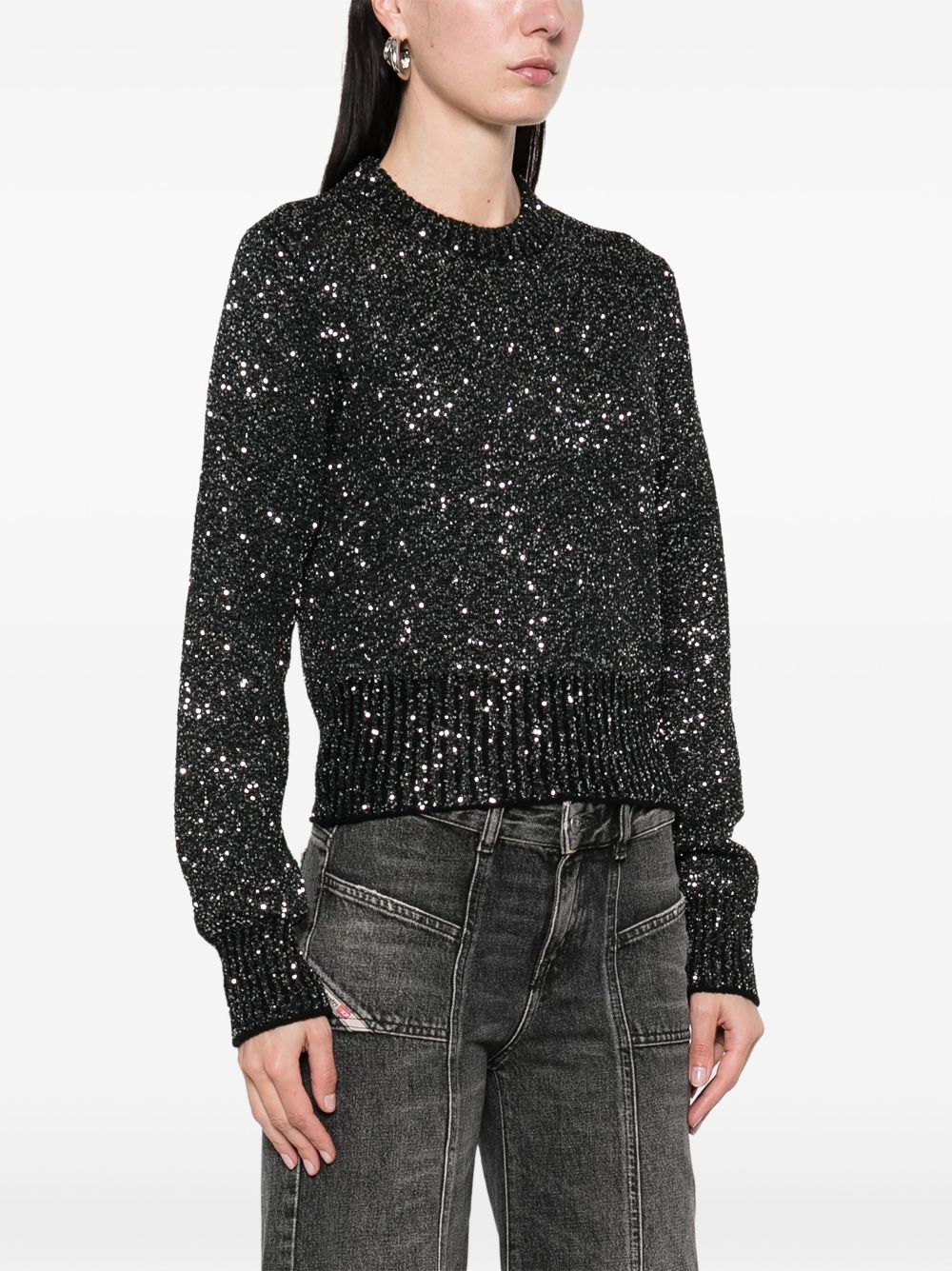 Golden Goose Sweaters Black Polyester Wool