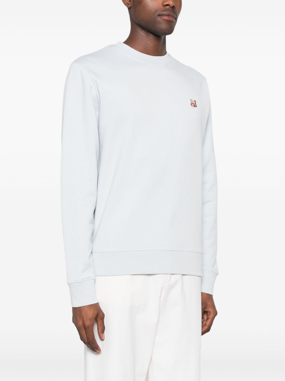 Maison Kitsune Sweaters Clear Blue Cotton