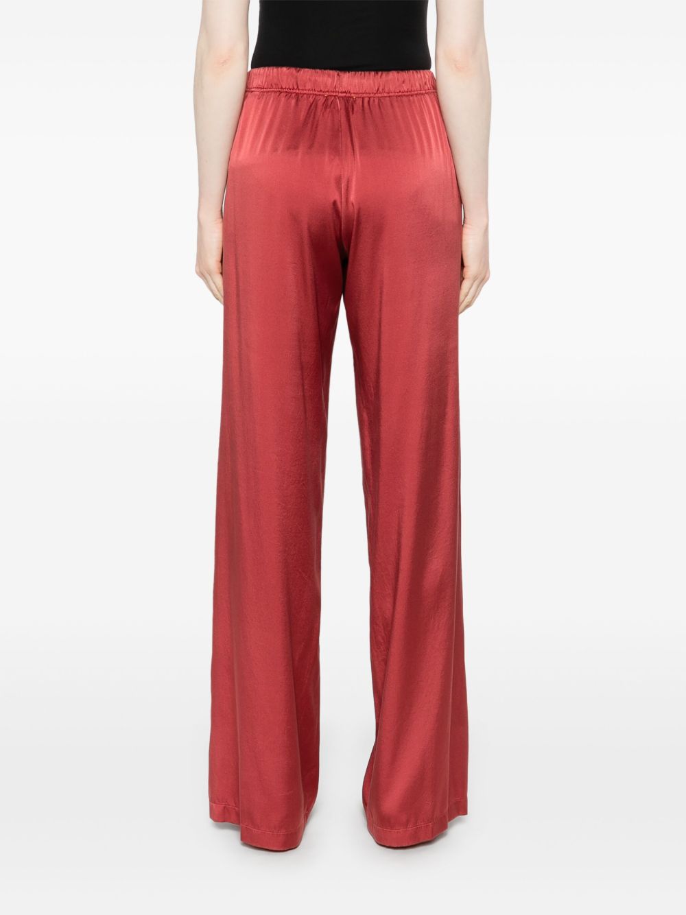 Forte Trousers Bordeaux Silk Elastane