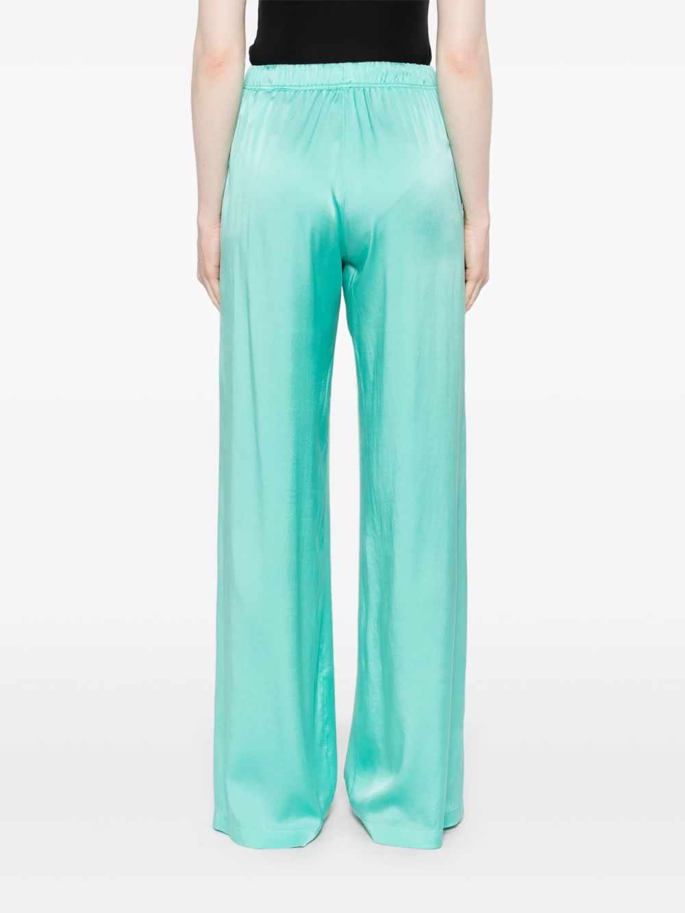 Forte Trousers Verde Acqua Silk Elastane