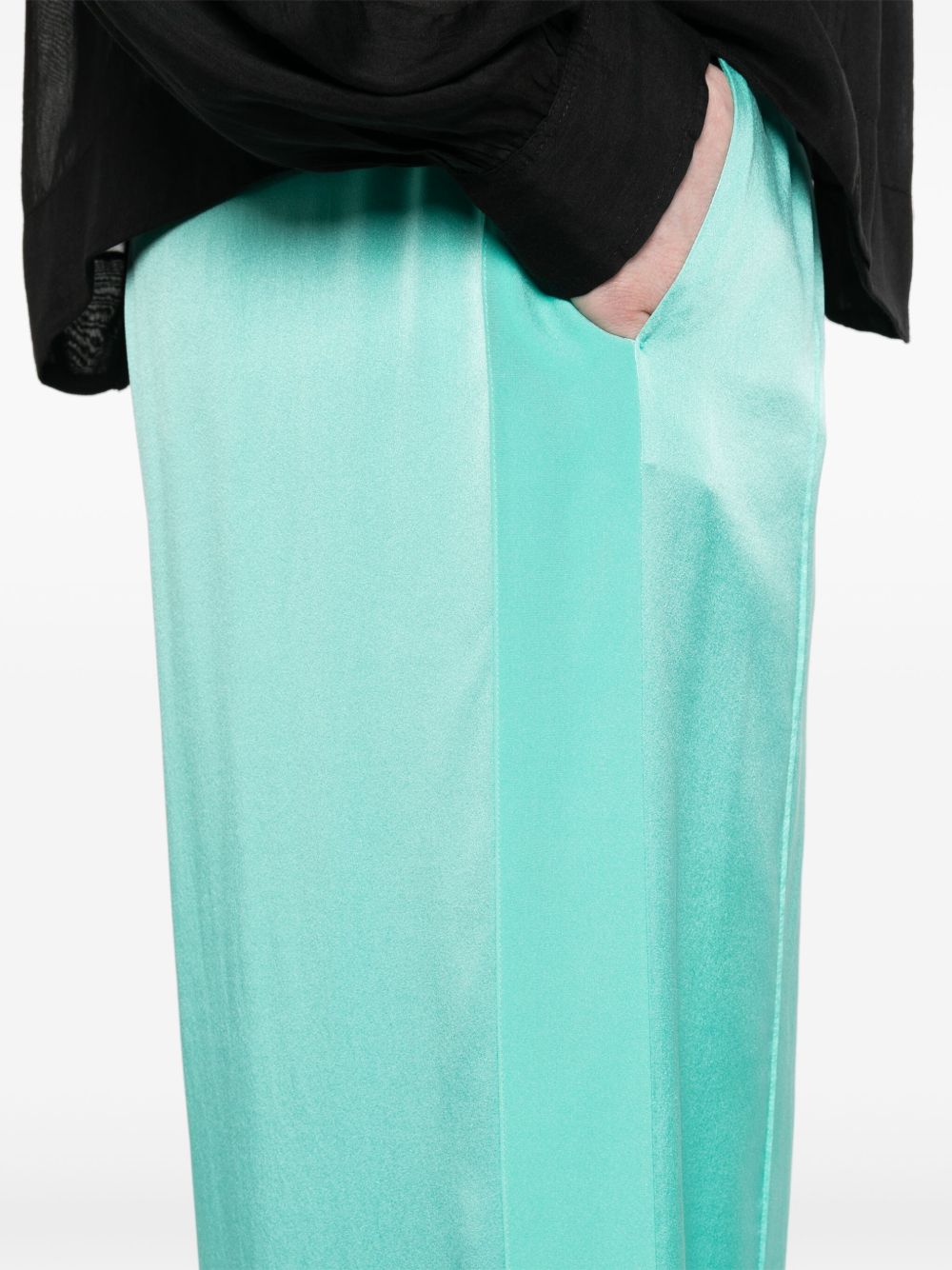 Forte Trousers Verde Acqua Silk Elastane