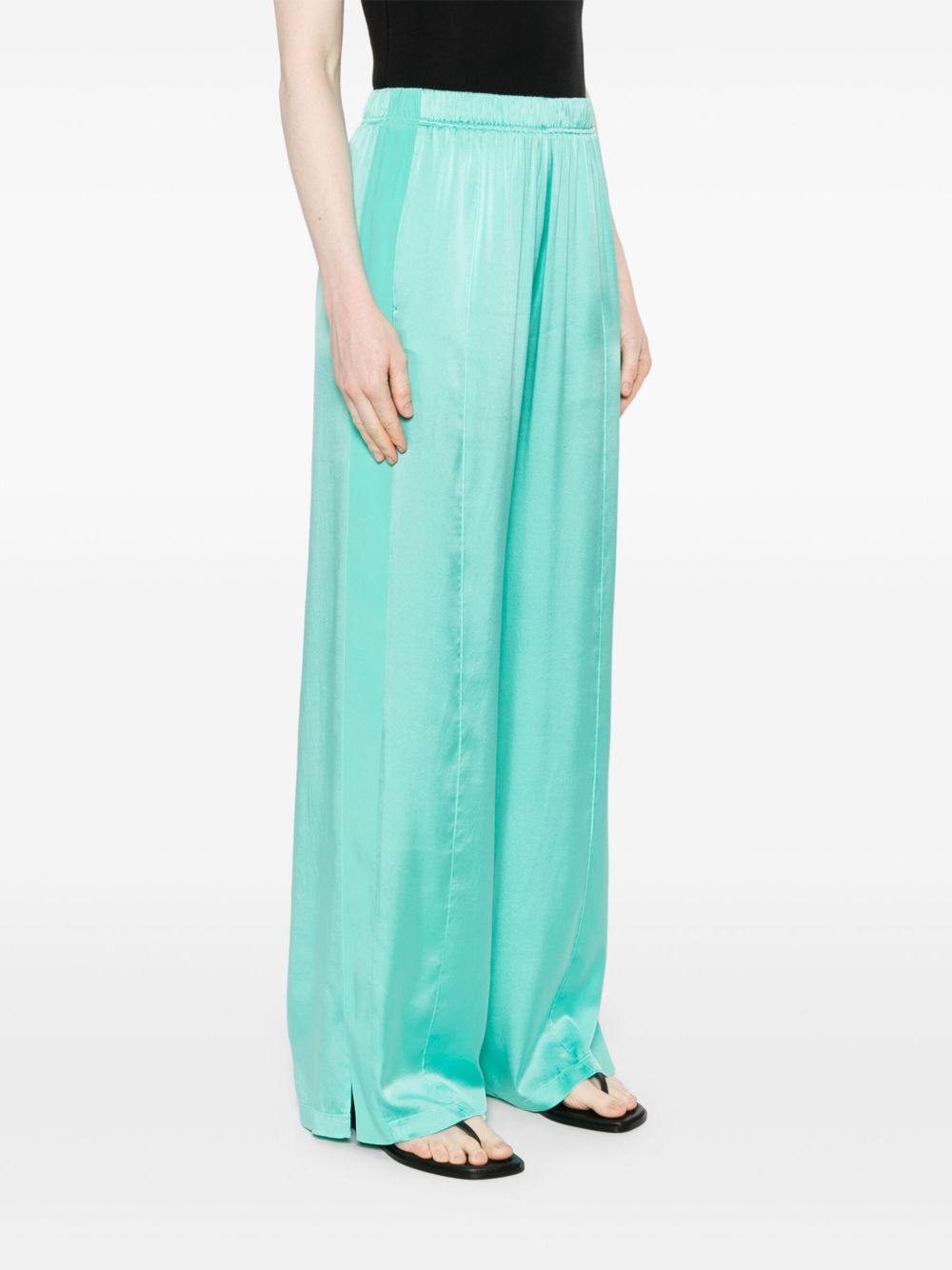 Forte Trousers Verde Acqua Silk Elastane