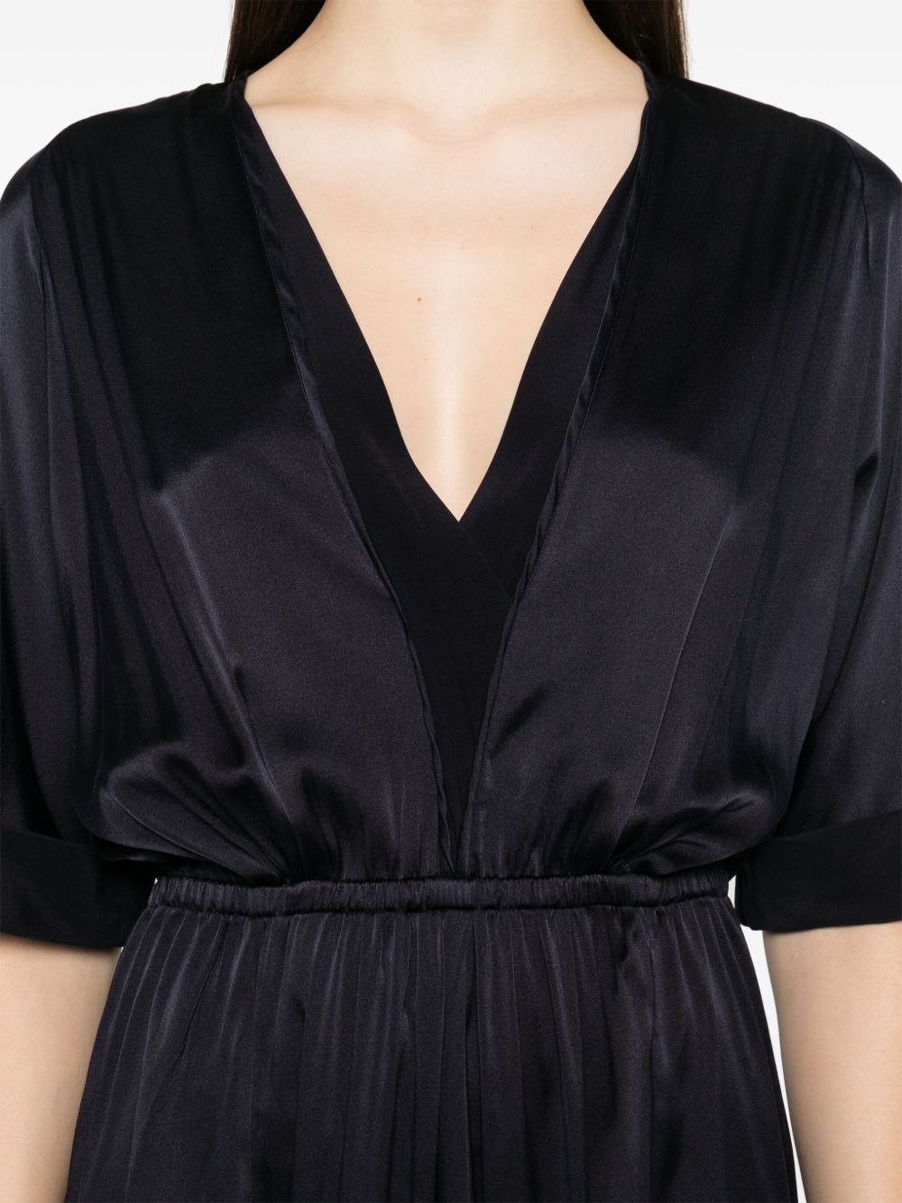 Forte Dresses Blue Silk Elastane
