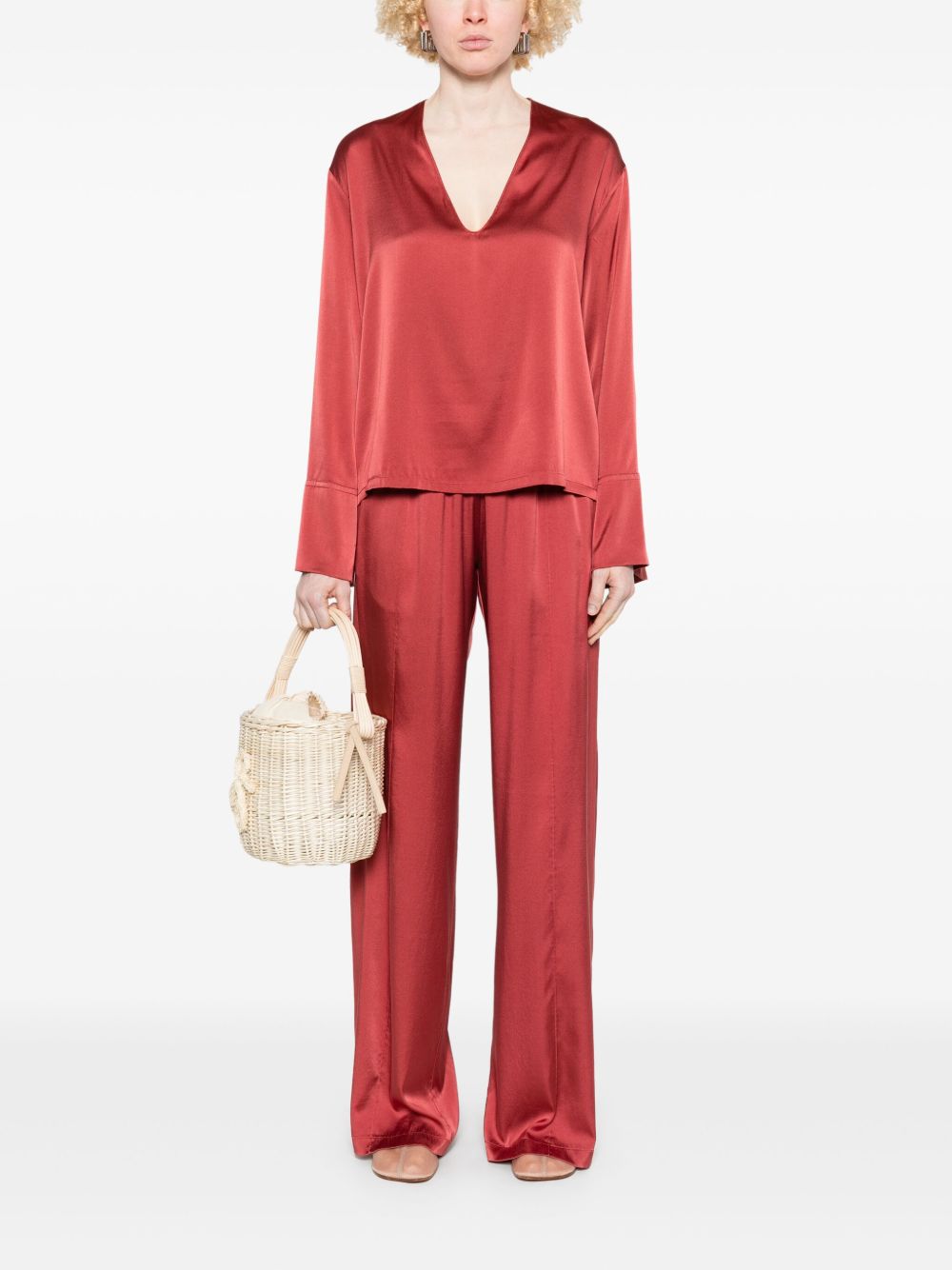 Forte Top Bordeaux Silk Elastane