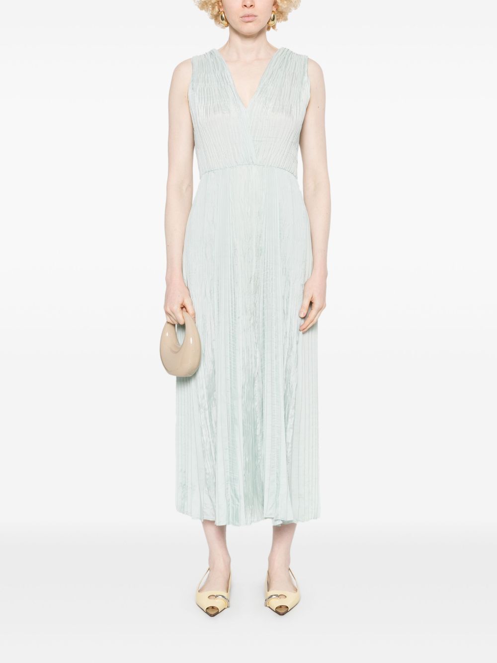 Forte Dresses Clear Blue Viscose Polyester