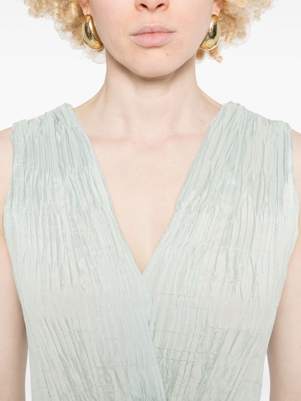 Forte Dresses Clear Blue Viscose Polyester