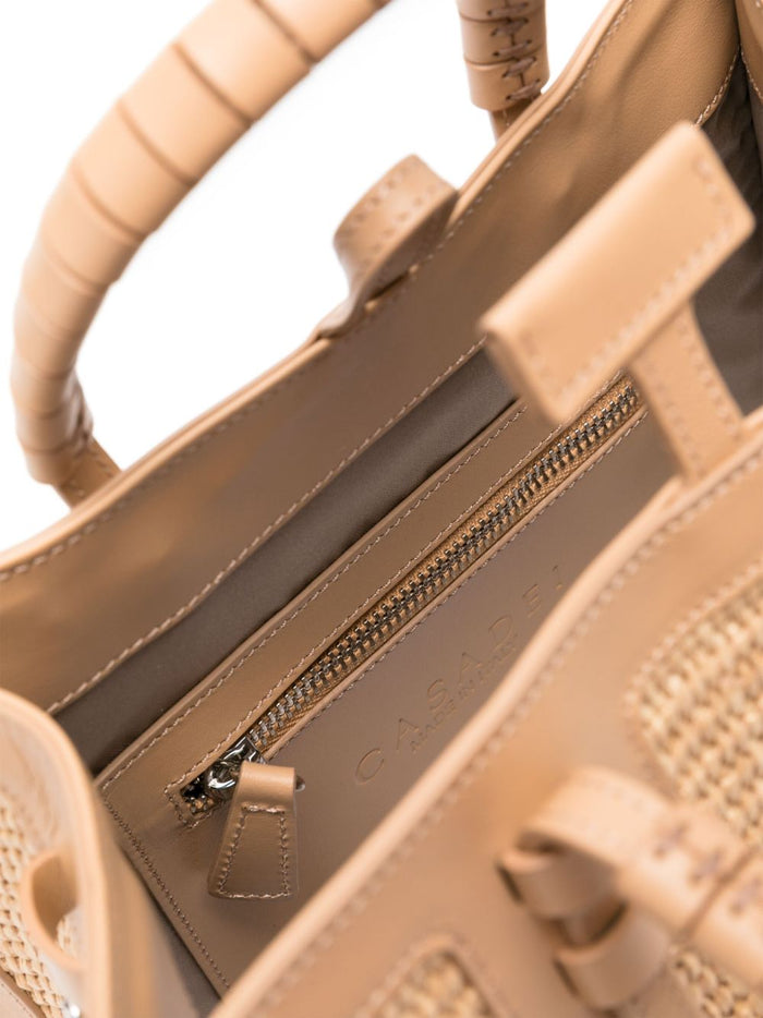 Casadei Bags Leather Brown Raffia