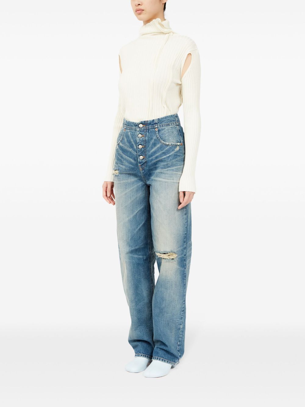 Mm6 Maison Margiela Jeans Clear Blue Cotton